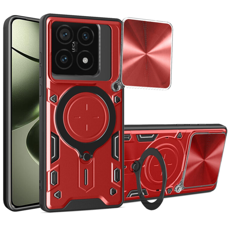 Husa Xiaomi 14T Techsuit CamGuard Pro, rosu