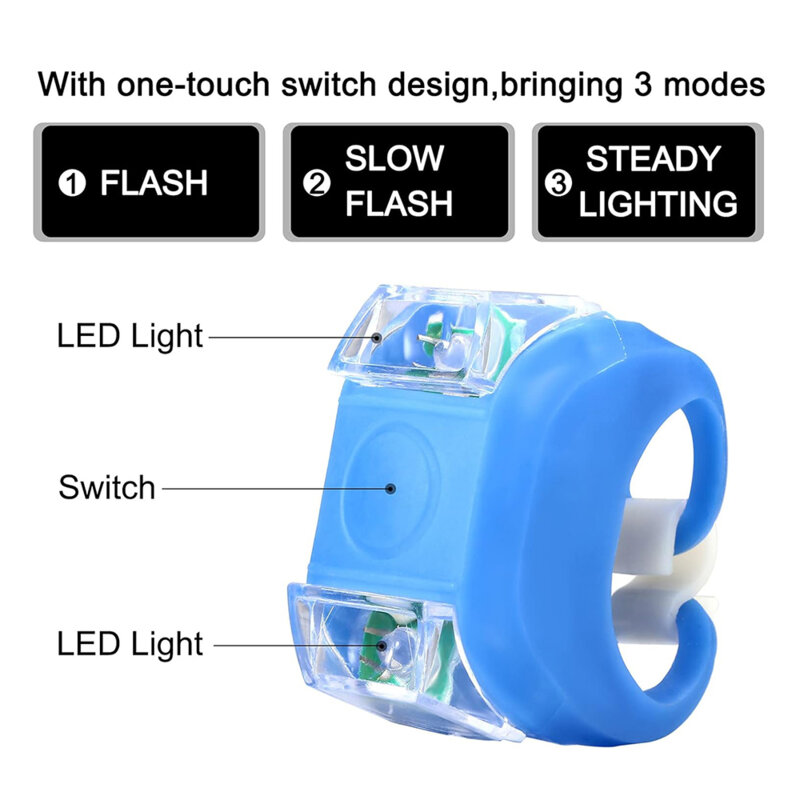 [Pachet 2x] Stop spate bicicleta impermeabil Techsuit THBL4, albastru