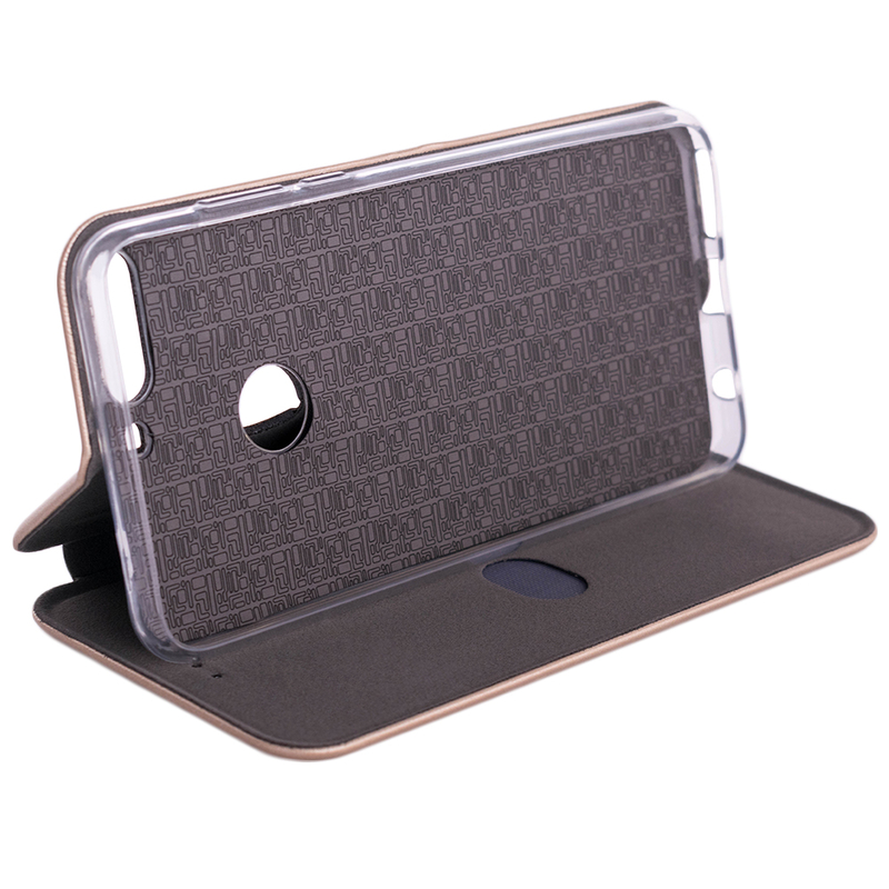 Husa Huawei Y7 Prime 2018 Flip Magnet Book Type - Auriu