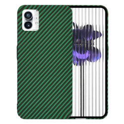 Husa Nothing Phone (1) Techsuit Carbonite FiberShell, verde