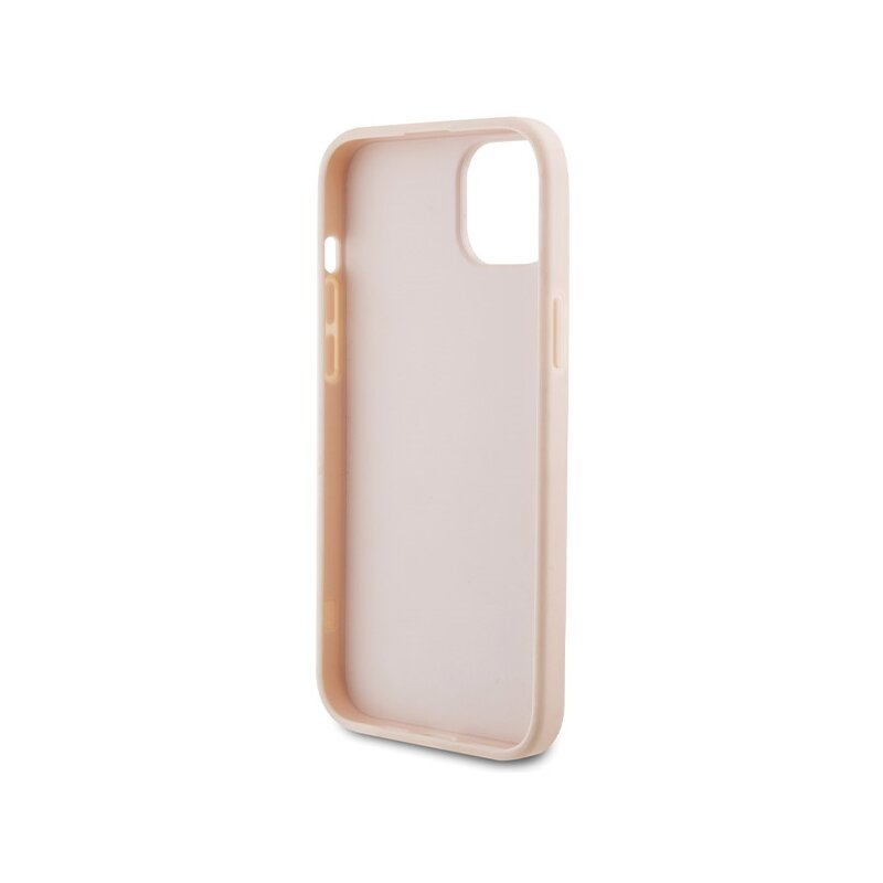 Husa iPhone 15 Karl Lagerfeld Diagonal Quilted K Pattern, roz, KLHCP15SPQKPMP