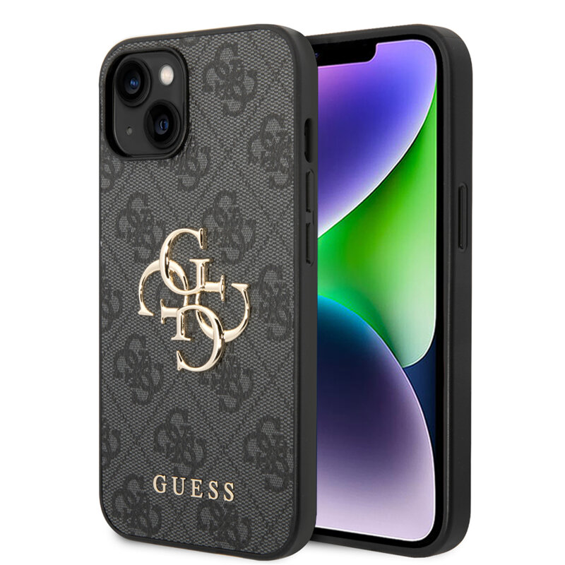 Husa originala Guess iPhone 14 Plus Hardcase 4G Big Metal Logo, gri, GUHCP15M4GMGGR