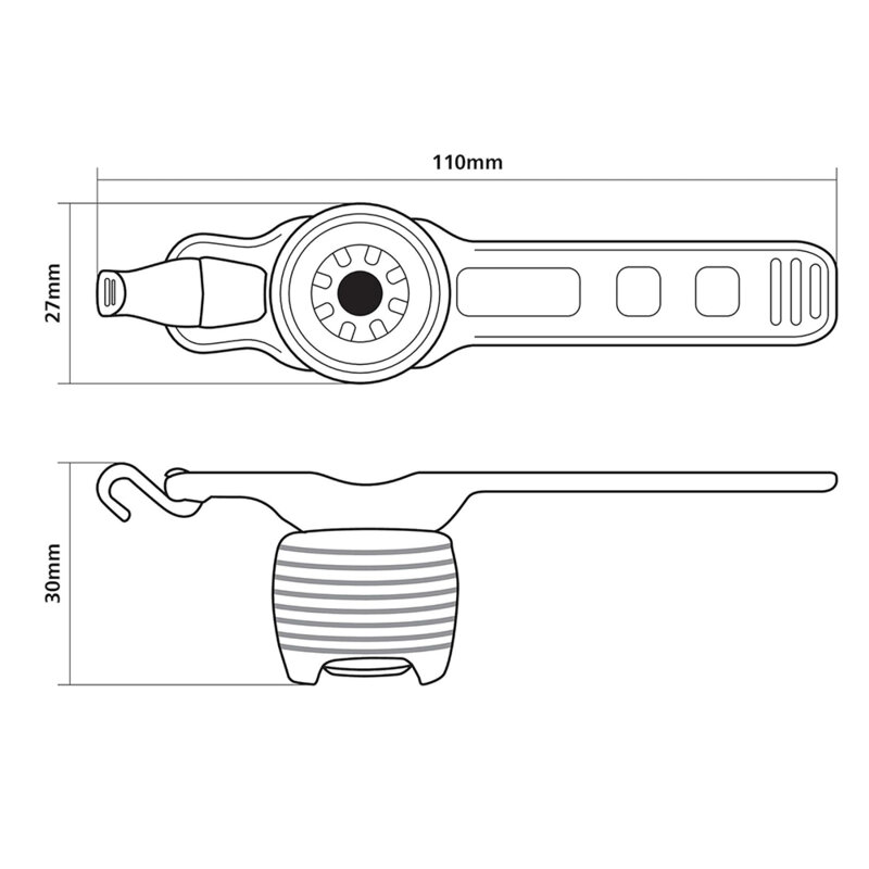 [Pachet 2x] Far bicicleta LED puternic alb, Techsuit, THLB1