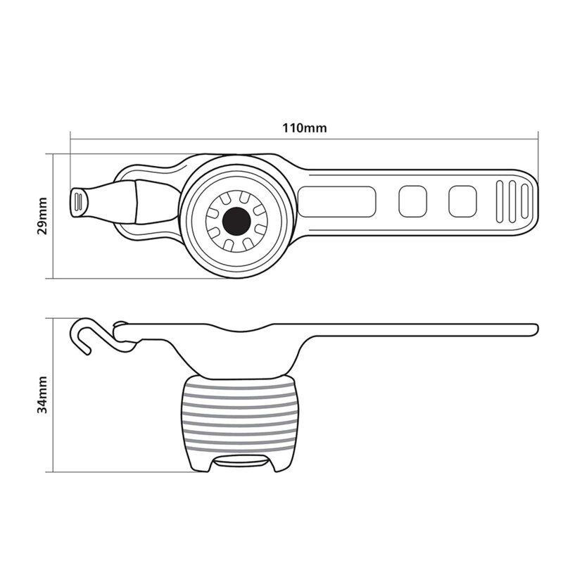 [Pachet 2x] Far bicicleta LED puternic alb, Techsuit, THLB1