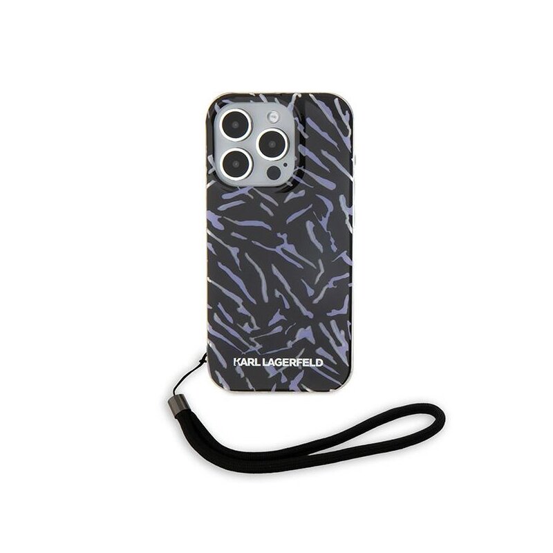Husa iPhone 15 Pro Max Karl Lagerfeld Hardcase, Zebra With Cord, mov, KLHCP15XHZBPKCCU