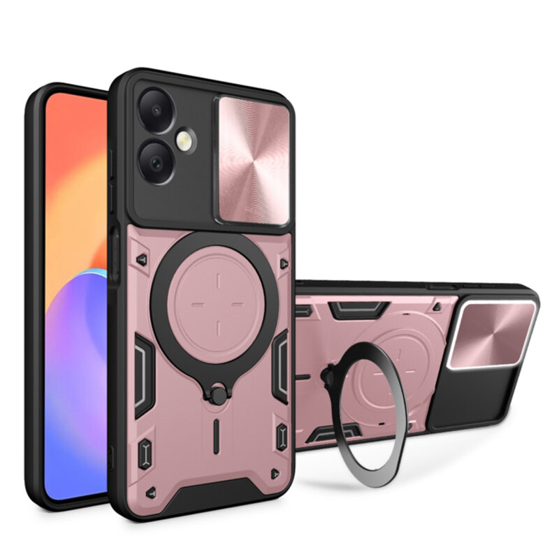 Husa Samsung Galaxy A06 Techsuit CamGuard Pro, roz auriu