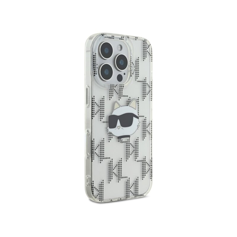 Husa iPhone 16 Pro Karl Lagerfeld IML Luxury Electroplated, Choupette Head, transparent, KLHCP16LHKLPCHT