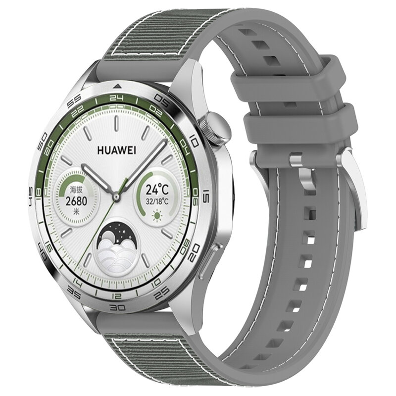 Curea Huawei Watch GT 5 Pro 46mm Techsuit, gri, W051