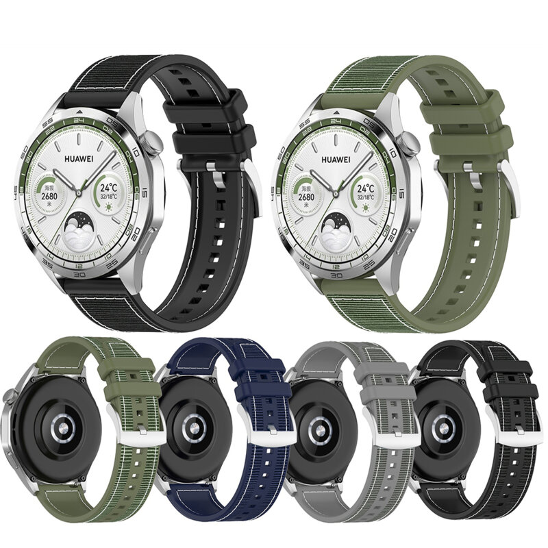 Curea Huawei Watch GT 5 Pro 46mm Techsuit, verde, W051