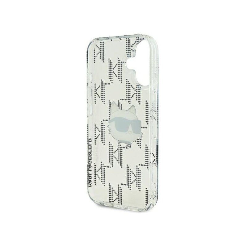 Husa iPhone 16 Karl Lagerfeld IML Luxury Electroplated, Choupette Head, transparent, KLHCP16SHKLPCHT