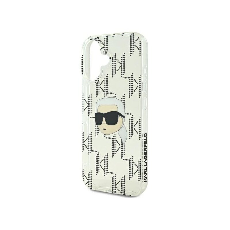 Husa iPhone 16 Karl Lagerfeld IML Luxury Electroplated, Karl Head, transparent, KLHCP16SHKLPKHT