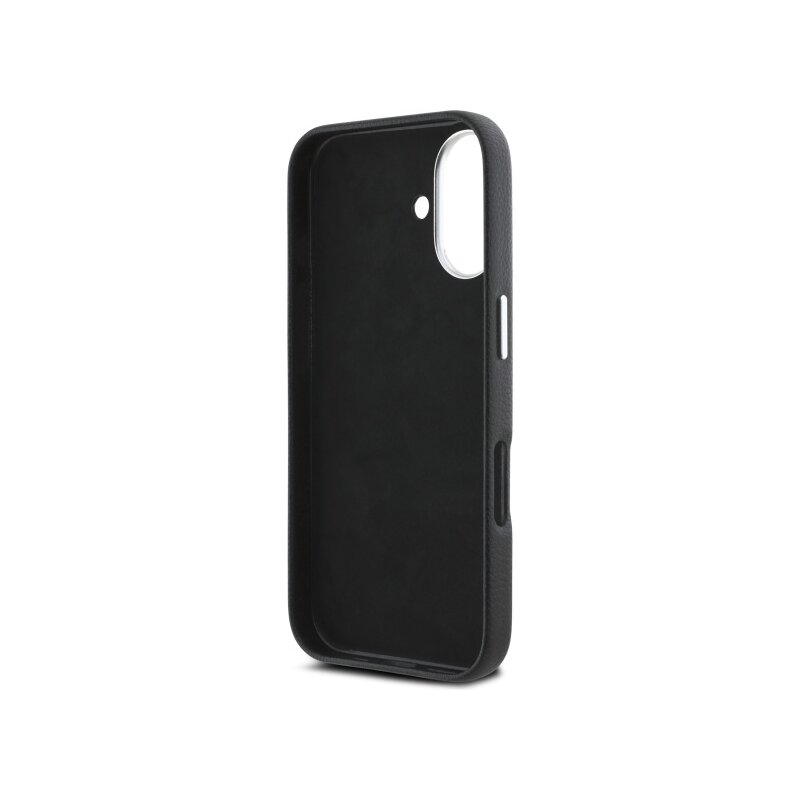 Husa iPhone 16 Karl Lagerfeld Hardcase Leather Hotel, RSG, negru, KLHCP16SPGWCMKHK