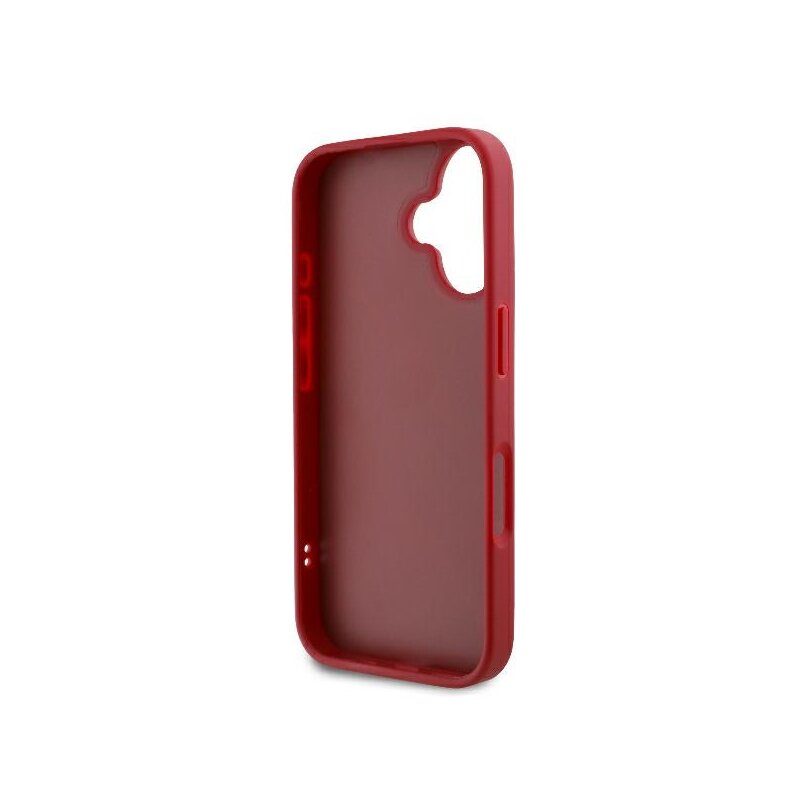 Husa iPhone 16 Karl Lagerfeld Diagonal Quilted, rosu, KLHCP16SPQDSMGR