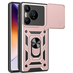 Husa Huawei Pura 70 Pro protectie camera Techsuit CamShield Series, roz