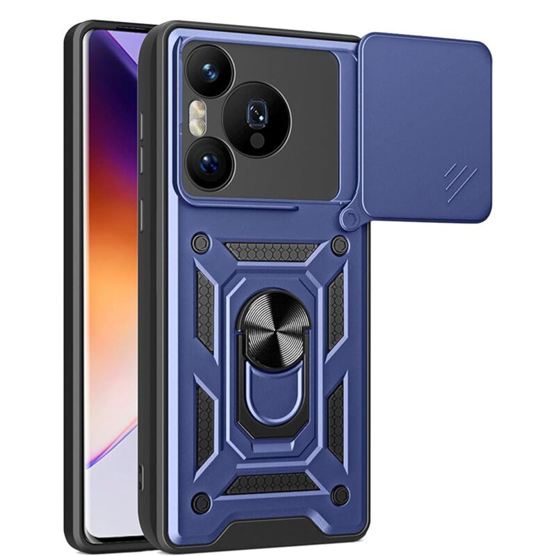 Husa Huawei Pura 70 Pro protectie camera Techsuit CamShield Series, albastru