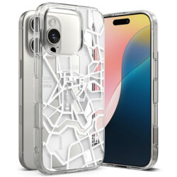 Husa iPhone 16 Pro Max Ringke Fusion Design, Seoul Map White