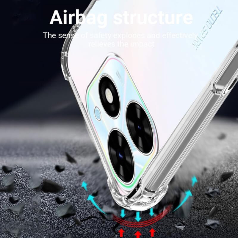 Husa Tecno Spark Go 2024 Techsuit Shockproof Clear Silicone, transparenta