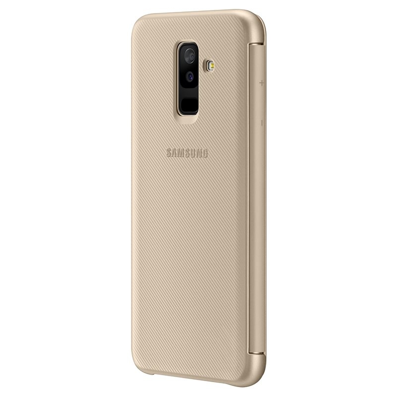 Husa Originala Samsung Galaxy A6 Plus 2018 Flip Wallet Gold