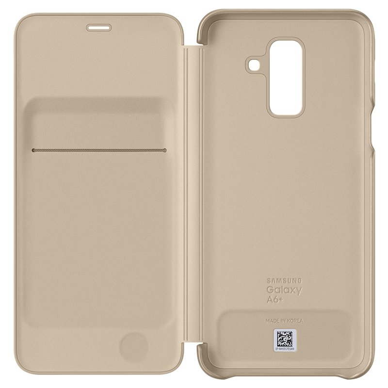 Husa Originala Samsung Galaxy A6 Plus 2018 Flip Wallet Gold