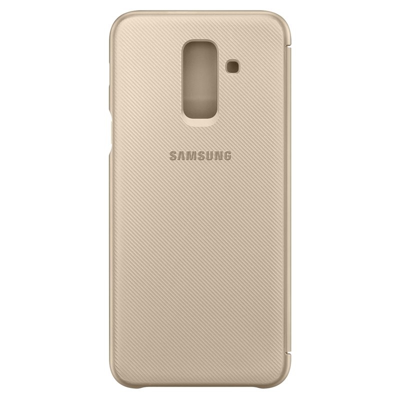 Husa Originala Samsung Galaxy A6 Plus 2018 Flip Wallet Gold