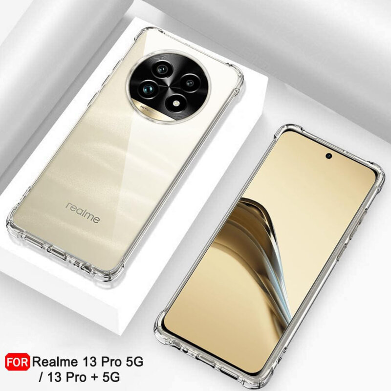 Husa Realme 13 Pro+ Techsuit Shockproof Clear Silicone, transparenta