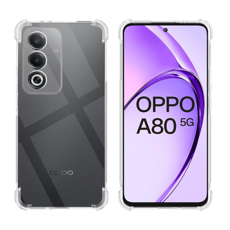 Husa Oppo A80 5G Techsuit Shockproof Clear Silicone, transparenta