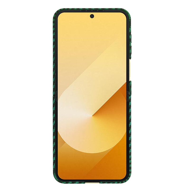 Husa Samsung Galaxy Z Flip6 Techsuit Carbonite FiberShell, verde