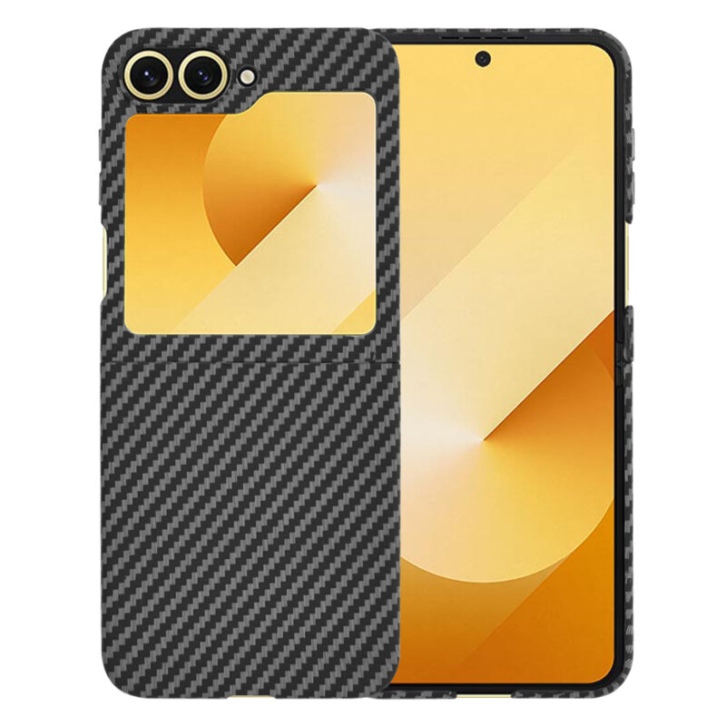 Husa Samsung Galaxy Z Flip6 Techsuit Carbonite FiberShell, negru