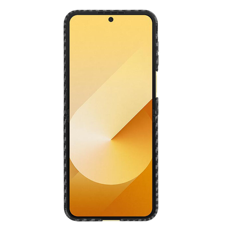 Husa Samsung Galaxy Z Flip6 Techsuit Carbonite FiberShell, negru
