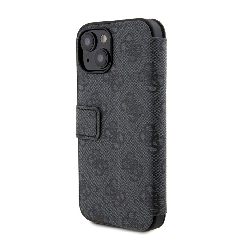 Husa tip carte iPhone 13 Guess Book 4G, gri, GUBKP15S4GMGGR