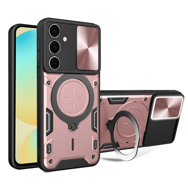 Husa Samsung Galaxy S24 FE Techsuit CamGuard Pro, roz auriu