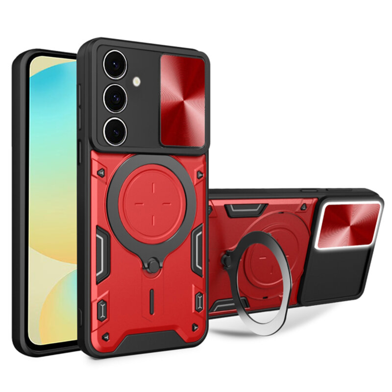 Husa Samsung Galaxy S24 FE Techsuit CamGuard Pro, rosu