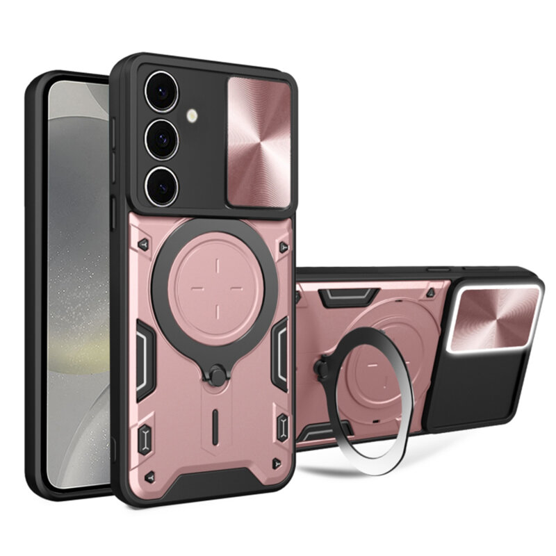 Husa Samsung Galaxy S24 Techsuit CamGuard Pro, roz auriu