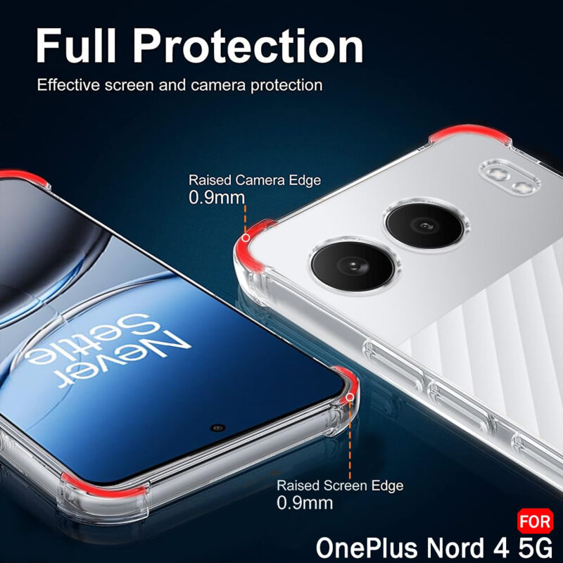 Husa OnePlus Nord 4 Techsuit Shockproof Clear Silicone, transparenta