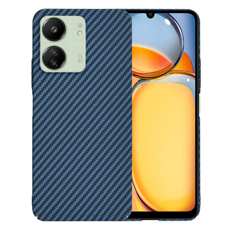 Husa Xiaomi Redmi 13C 4G Techsuit Carbonite FiberShell, cyan