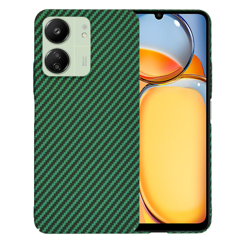 Husa Xiaomi Redmi 13C 4G Techsuit Carbonite FiberShell, verde