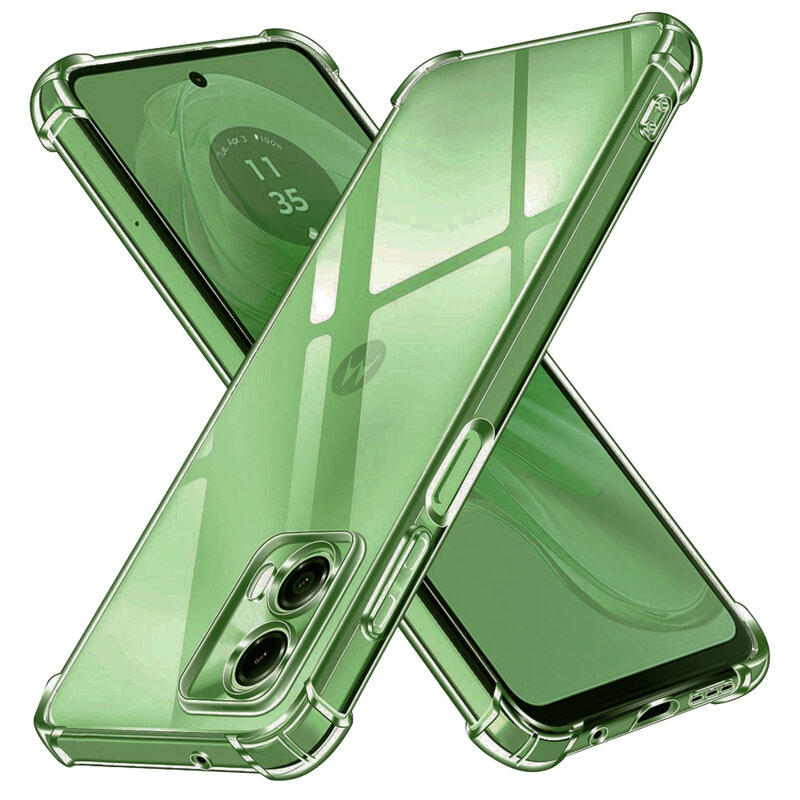 Husa Motorola Moto G35 Techsuit Shockproof Clear Silicone, transparenta