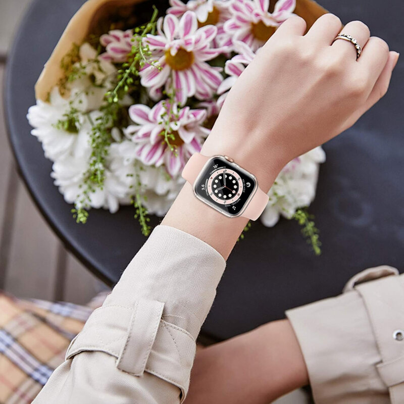 [Pachet 360°] Husa + folie Apple Watch 3 38mm Techsuit Defense, negru