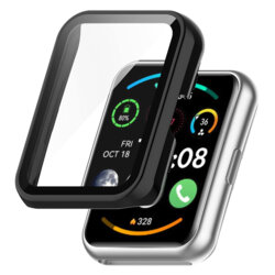[Pachet 360°] Husa + folie Huawei Watch Fit 2 Techsuit Defense, negru