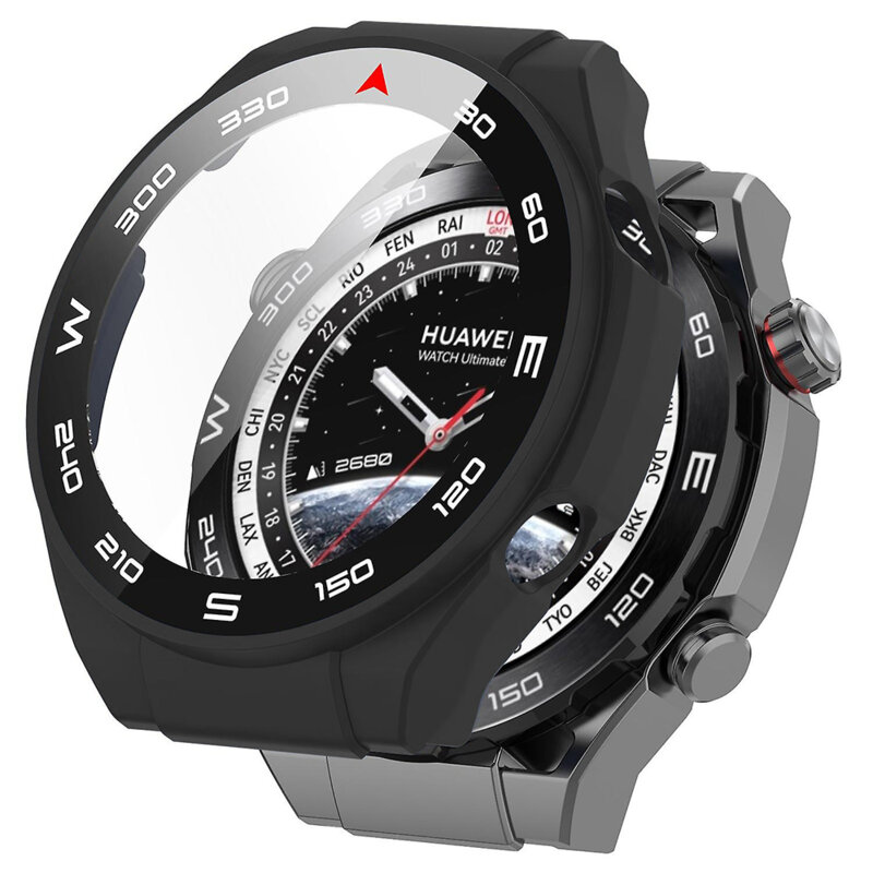 [Pachet 360°] Husa + folie Huawei Watch Ultimate Techsuit Defense, negru