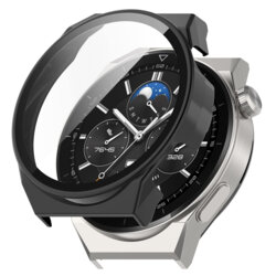 [Pachet 360°] Husa + folie Huawei Watch GT 3 Pro 46mm Techsuit Defense, negru