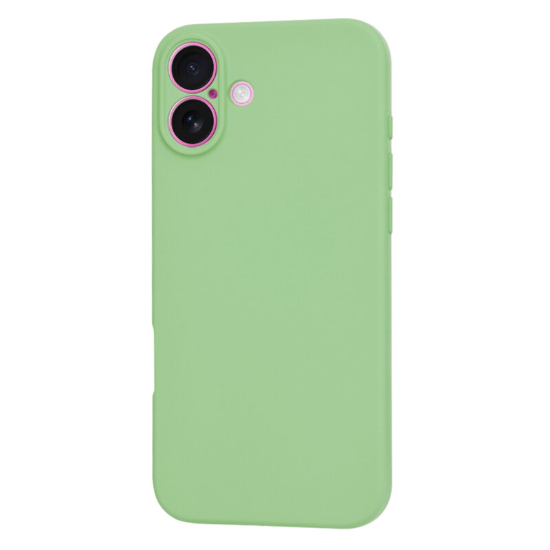 Husa silicon iPhone 16 Plus Techsuit SoftFlex, verde deschis