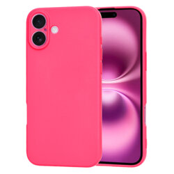 Husa silicon iPhone 16 Plus Techsuit SoftFlex, fucsia