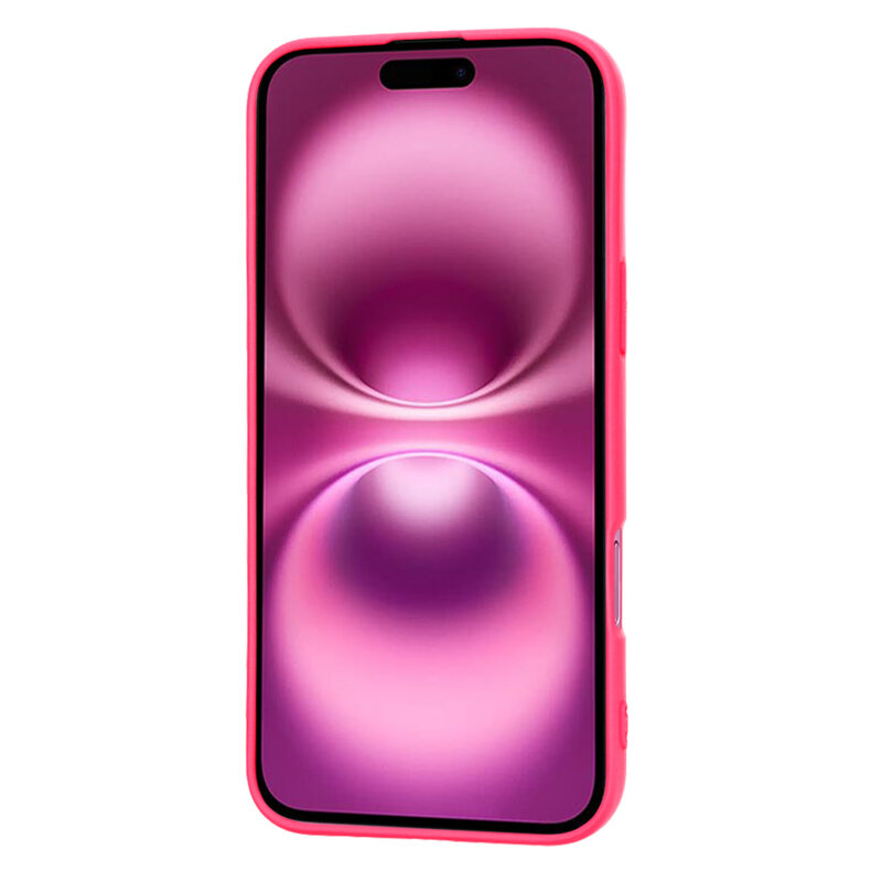 Husa silicon iPhone 16 Plus Techsuit SoftFlex, fucsia