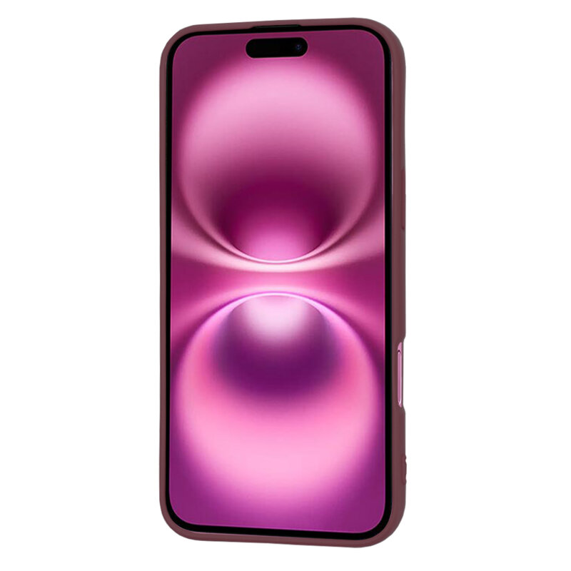 Husa silicon iPhone 16 Plus Techsuit SoftFlex, bordo