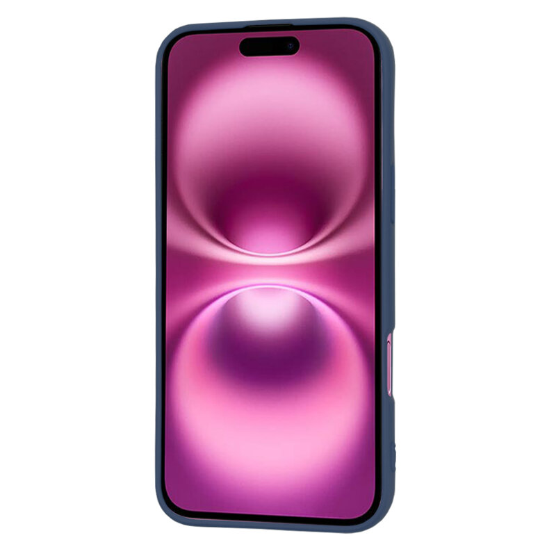 Husa silicon iPhone 16 Plus Techsuit SoftFlex, bleumarin