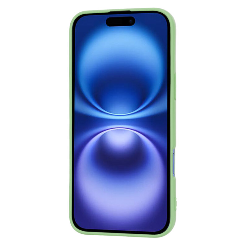 Husa silicon iPhone 16 Techsuit SoftFlex, verde deschis