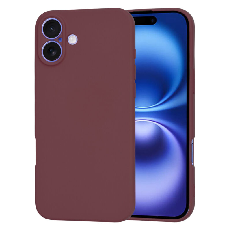 Husa silicon iPhone 16 Techsuit SoftFlex, bordo
