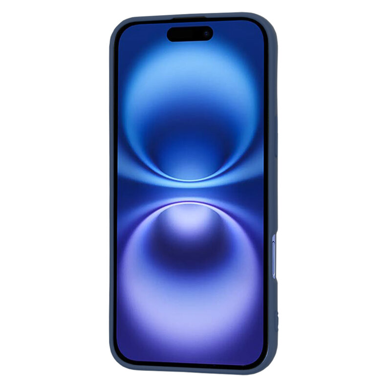 Husa silicon iPhone 16 Techsuit SoftFlex, bleumarin