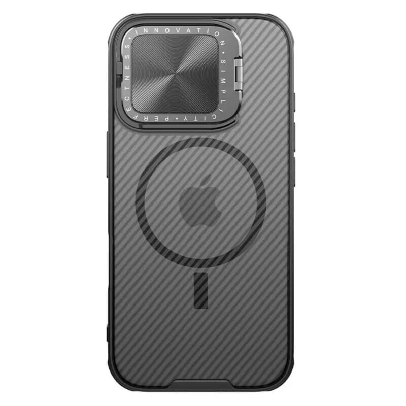 Husa iPhone 16 Pro Nillkin CamShield Prop Magnetic, negru/transparenta